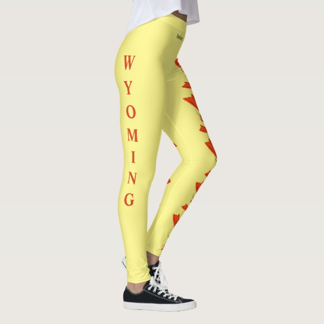 Wyomoming Staat Blume Indische Paintbrush-Leggings Leggings (Rechts)