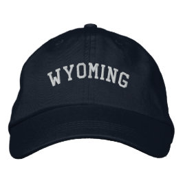 Wyomoming USA bestickt Basic Cap Navy Blue Bestickte Kappe