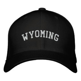 Wyomoming USA bestickte Wolle Cap Black Baseballkappe