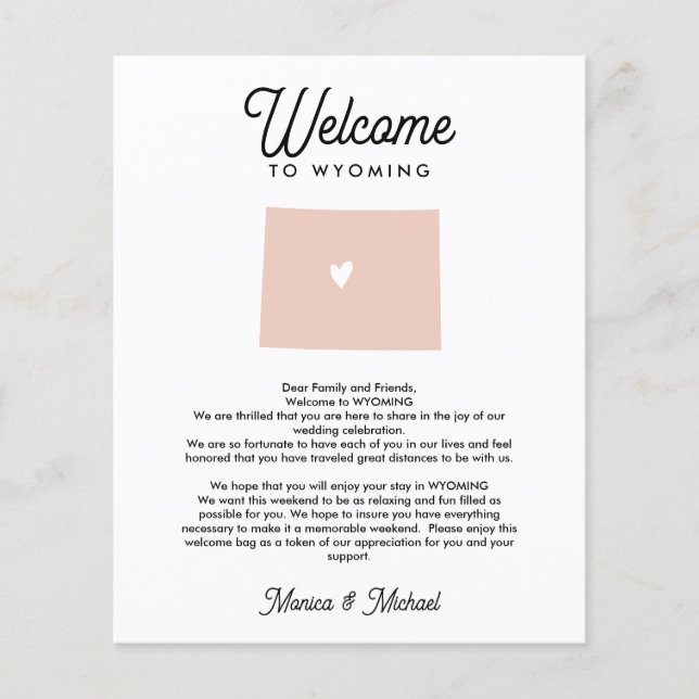 WYOMOMING Willkommensbrief IRANY FARBE (Vorderseite)