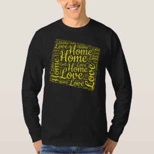 Wyomoming Zuhause Staat Map Wy Liebe Typ Gold Kart T-Shirt