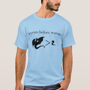 Wyrms vor dem T - Shirt der Wurm-Männer