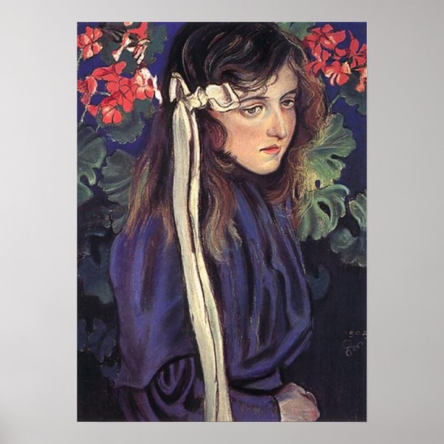 Wyspianski, Portrait of Eliza Parenska, 1905 Poster (Vorne)