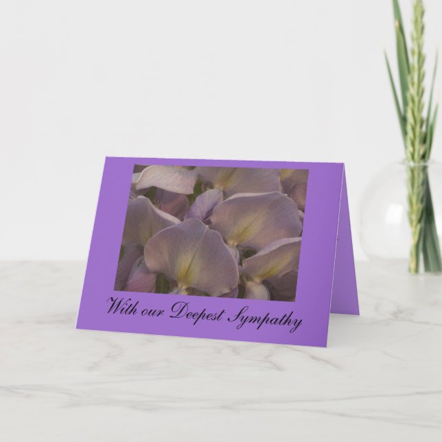 Wysteria Sympathy Card Karte (Vorderseite)