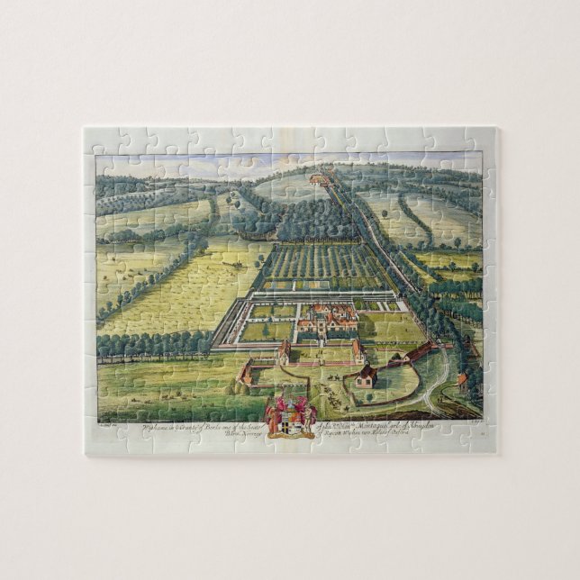 Wytham im Landkreis von Berkshire gravierte durch Puzzle (Horizontal)