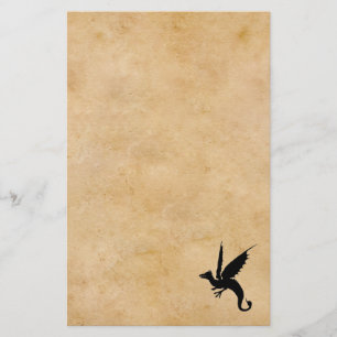 Wyvern auf alten Pergament Briefpapier