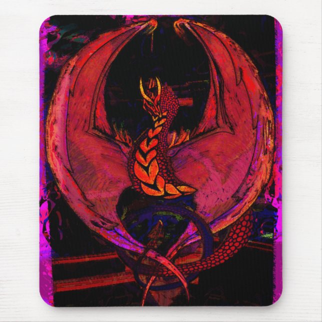 Wyvern, Drache, Fantasiedrache, Mythische Kreatur Mousepad (Vorne)