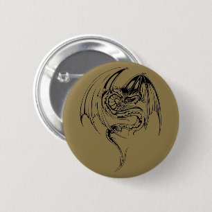 Wyvern Dragon sind Mythische Wesen der Fantasie Button