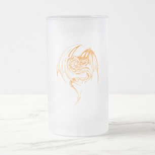 Wyvern Dragon sind Mythische Wesen der Fantasie Mattglas Bierglas