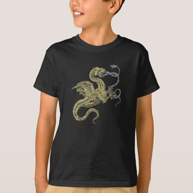 Wyvern Dragon vs. Snake T-Shirt (Vorderseite)