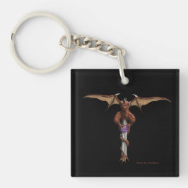 Wyvern-Wächter, der Fantasy-Kunstschatz schützt Schlüsselanhänger