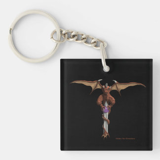 Wyvern-Wächter, der Fantasy-Kunstschatz schützt Schlüsselanhänger