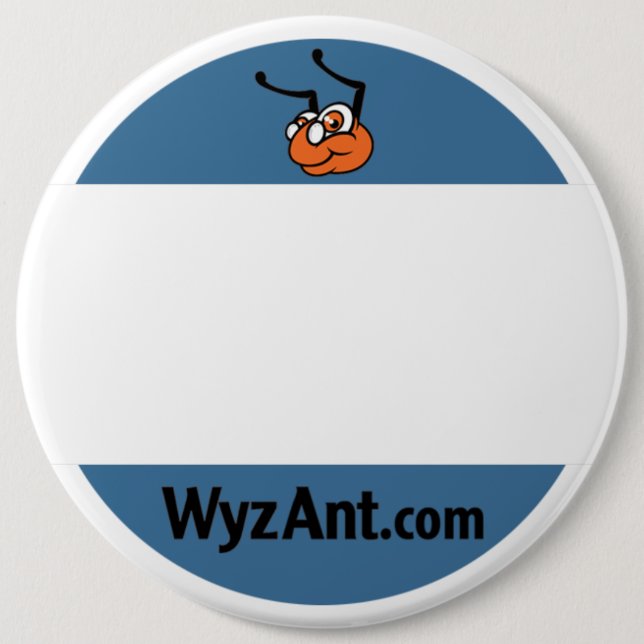 WyzAnt Tutor-Namensschild Button (Vorderseite)