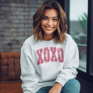 X0X0 in rosa Glitzer Sweatshirt