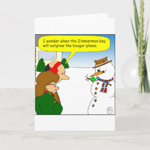 x11 Snowman-Booger-Cartoon Feiertagskarte