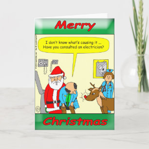 x48 braucht einen Arzt oder einen Elektriker? Feiertagskarte