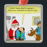 x48 konsultieren Sie einen Cartoon Ornament Aus Metall<br><div class="desc">Als Rudolf seine rote Nase got,  wussten die besten Ärzte am Nordpol nicht,  was los war. Selbst der Elektriker wird nicht wissen,  was zu tun ist,  denn Magie wie diese ist nicht erkennbar.</div>
