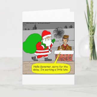 x76 Hallo Gouverneur Santa Cartoon Feiertagskarte