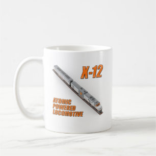 X-12 Atombetriebene Lokomotive-Doppel-Tasse Kaffeetasse