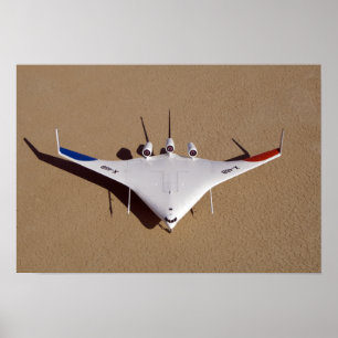X-48B Blended Wing Body Unbemanntes Luftfahrzeug 3 Poster