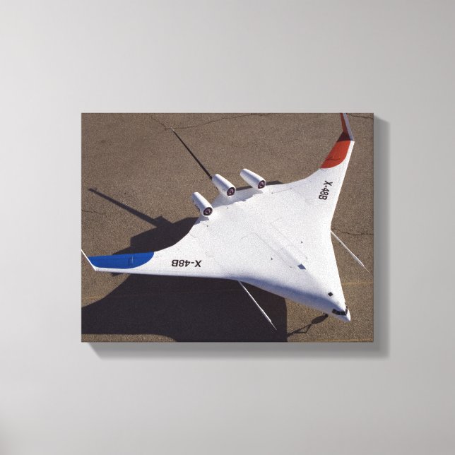 X-48B Blended Wing Body Unbemanntes Luftfahrzeug 4 Leinwanddruck (Vorderseite)