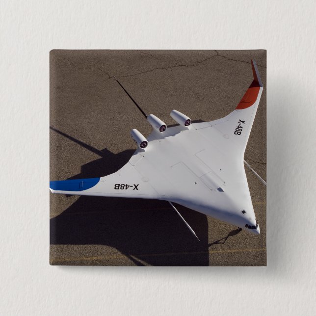 X-48B Blended Wing Body Unbemanntes Luftfahrzeug Button (Vorderseite)