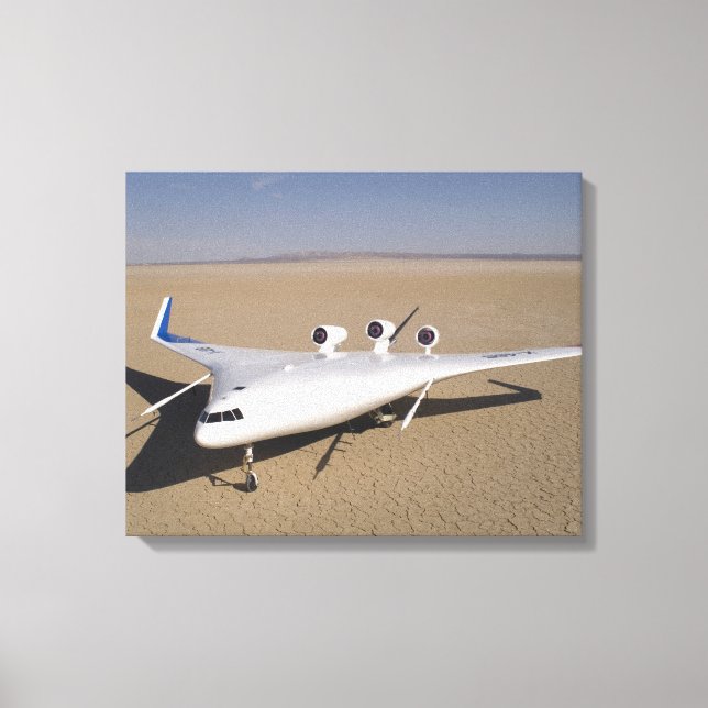 X-48B Blended Wing Body Unbemanntes Luftfahrzeug Leinwanddruck (Vorderseite)