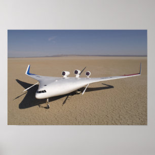 X-48B Blended Wing Body Unbemanntes Luftfahrzeug Poster