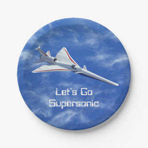 X-59 Low Boom Überschall-Jet-Flugzeug Pappteller