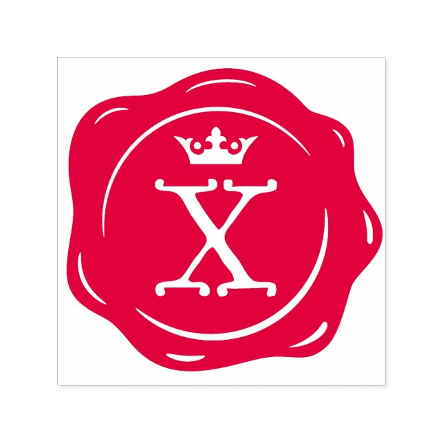 X - Anfangsbuchstabe des Siegels der antiken Wax G Permastempel (Design)