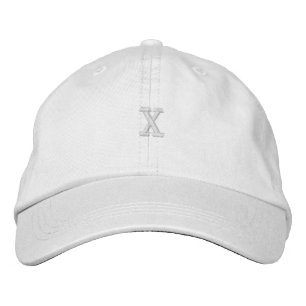 X-Buchstabe Symbol Monogramm Stickerei Mütze Bestickte Baseballkappe