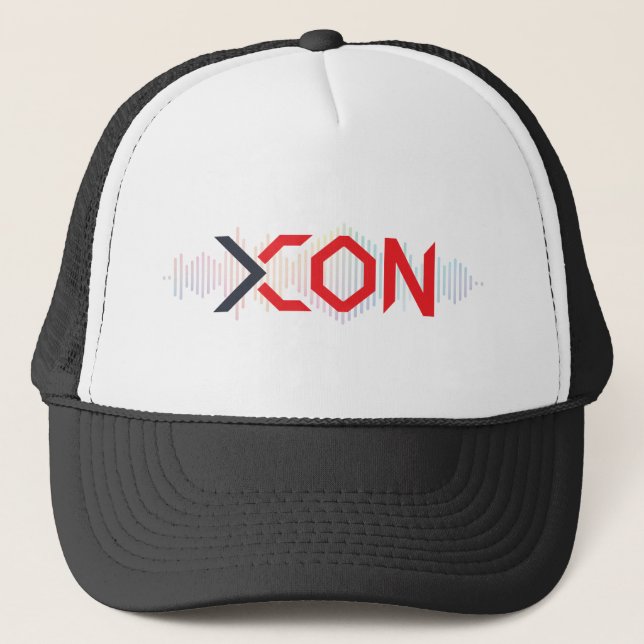 X-Con Wave Logo Trucker Hat Truckerkappe (Vorderseite)
