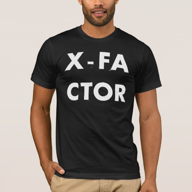 X-Faktor - klassisches Schwarzes T-Shirt (Vorderseite)