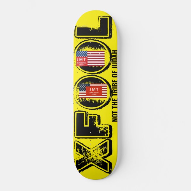 X FOOL-Skateboard Skateboard (Vorderseite)
