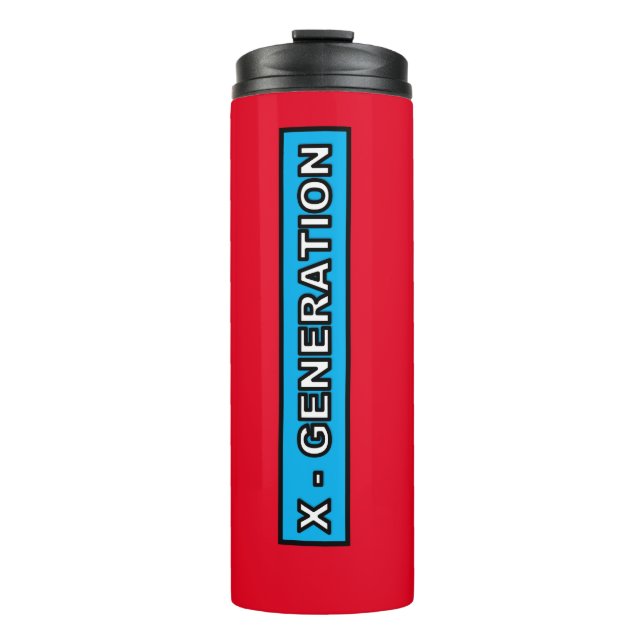 X GENERATION THERMOSBECHER (Vorderseite)