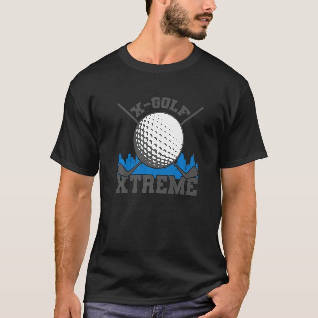 X Golf Xtreme Golf Ball and Golf Club T-Shirt (Vorderseite)