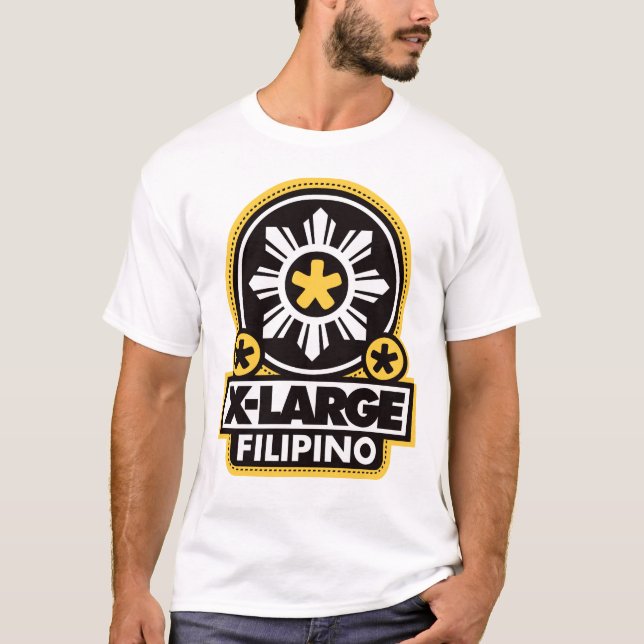 X-Großes Filipino - Schwarzes T-Shirt (Vorderseite)