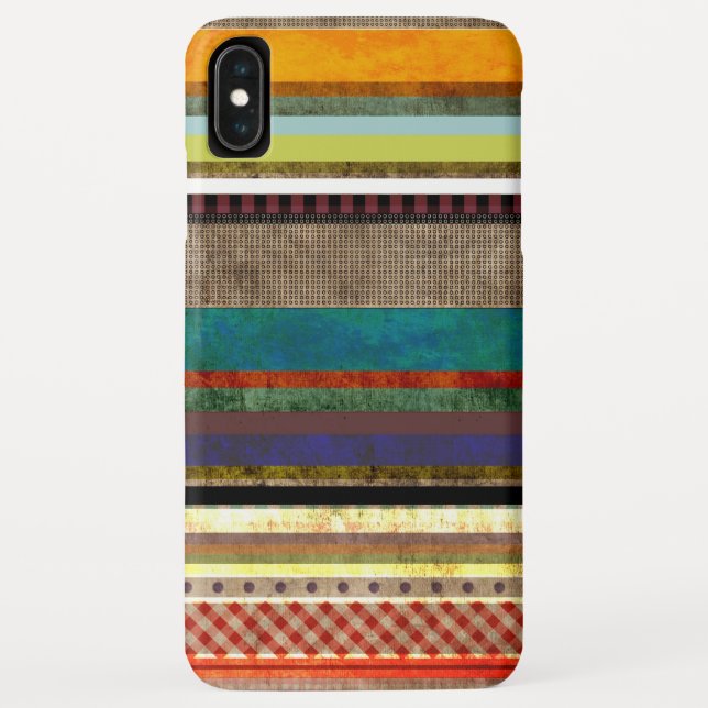X Grungy Strip Art Case-Mate iPhone Hülle (Rückseite)