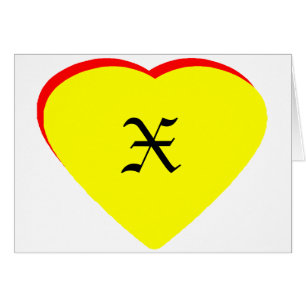 "X" Herz-Gelb-Hochzeit Einladung des MUSEUMS