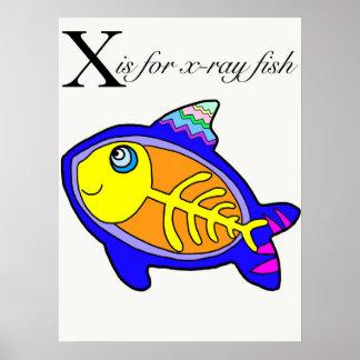 X ist für Röntgenfische Poster