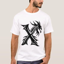 X Letter Art T - Shirt