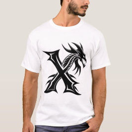 X Letter Art T - Shirt