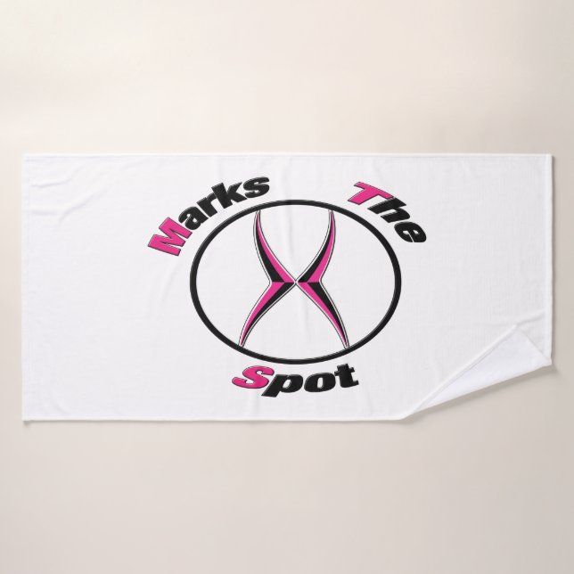 X markiert den Punkt Badehandtuch (Badehandtuch)