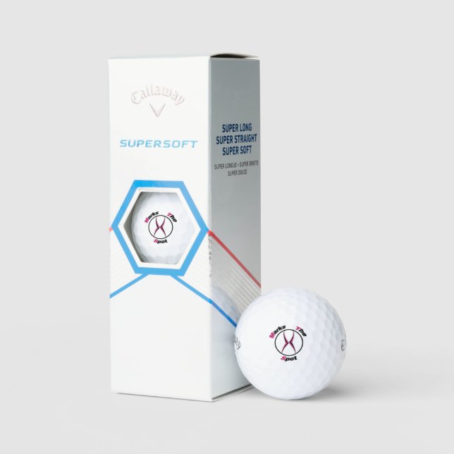 X markiert den Punkt Golfball (Verpackung)