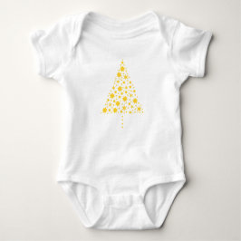 X-mas Baby goldener Weihnachtsbaum Strampler