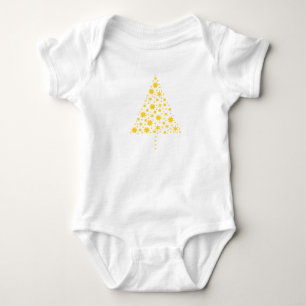 X-mas Baby goldener Weihnachtsbaum Strampler