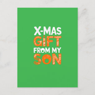 X-Mas Geschenk von meinem Sohn Digital Art Design Postkarte