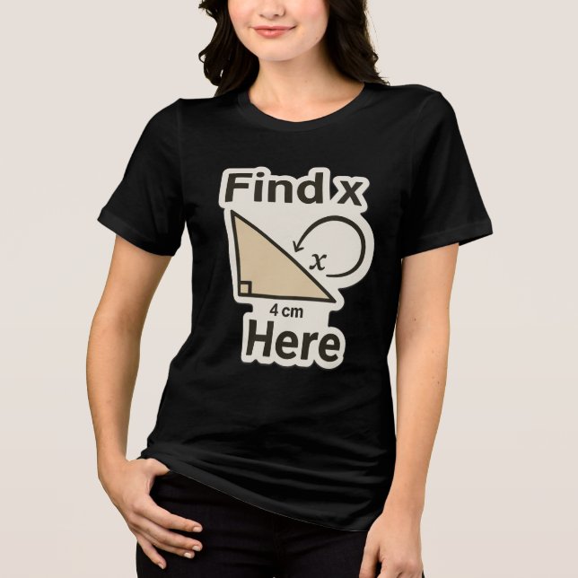 X Math Joke Sticker finden - Funny Geometry Puff Tri-Blend Shirt (Vorderseite)