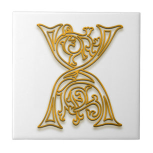 X Monogram "Irish Gold"-Keramik Fliese