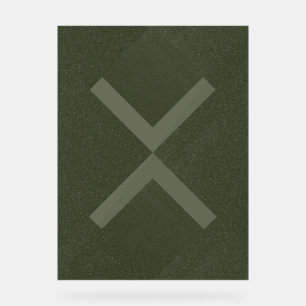 X Muster Moss Akryllisches Zeichen Acrylschild